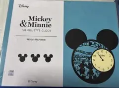 【新品未使用】Disney ミッキー&ミニー シルエット時計 壁掛け時計