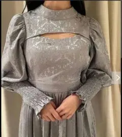 amarge. 前後2wayデコルテスリットロングワンピース