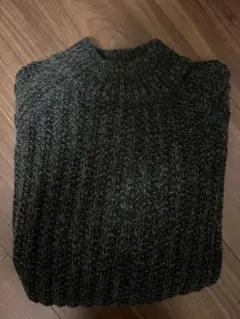 UNIQLO U ローゲージ モックネックセーター ダークグリーン