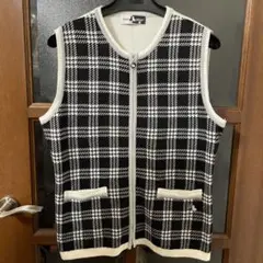 Black&White ベスト チェック柄 S (M相当) 着用2回