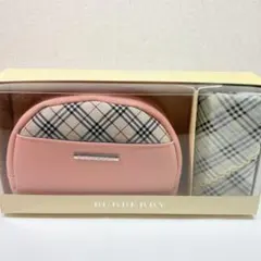 新品 BURBERRY バーバリー ポーチ ハンカチ セット ピンク ギフト