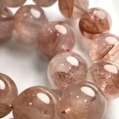 ピンクファイャークォーツ ブレスレット 約12mm 丸玉