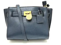 H1-016 マイケルコース レザー ショルダーバッグ ネイビー ブランド 青