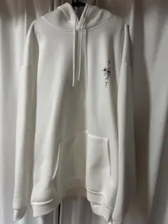 ホワイトパーカー フロント・バックプリント