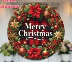 クリスマスリース風ウェルカムボード