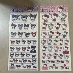 【国内正規品】200円引き可！キティ　クロミ　4サイズステッカー２枚セット