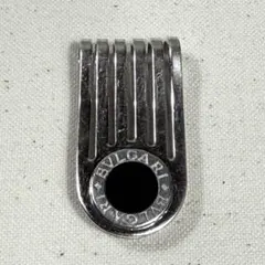 ブルガリ　オニキスマネークリップ 美品 BVLGARI ブルガリ マネークリップ シルバー925 オニキス
