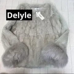 訳あり　新品Delyleラビットファーコート