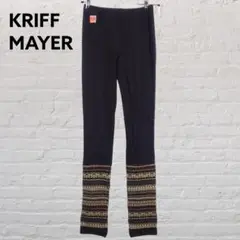 KRIFF MAYER ノルディック柄 レギンスパンツ M ブラック