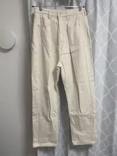 CLASSICAL ELF クリーム色 ストレートパンツ タックパンツ