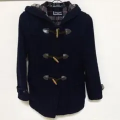 OLIVE des OLIVE ダッフルコート ネイビー チェック柄 M