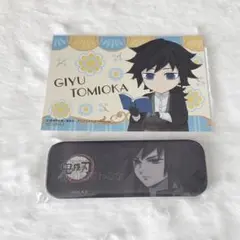 鬼滅の刃　冨岡義勇　ロング缶バッジ　ブロマイド