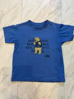 THE NORTH FACE クマ イラスト Tシャツ　ブルー　110cm