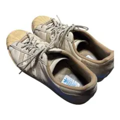 adidas Superstar スニーカー26.0cm ベージュ グレー 古着