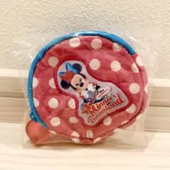 カプセルトイ　ミニーのファンダーランド　ピンク水玉　ポーチ