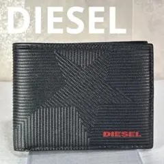 DIESEL ディーゼル 二つ折り財布 ブラック メンズ ロゴのサムネイル