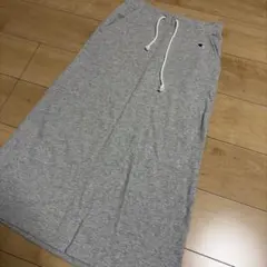 美品Champion スウェットロングスカート(グレー/サイズM)