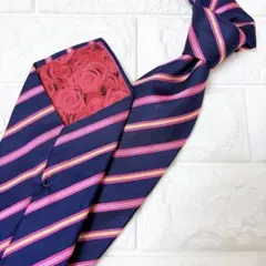 極美品 Paul Smith ポールスミス ネクタイ ストライプ 薔薇 結婚式
