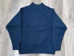 GU ハイネックニット S ブルー