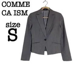 美品 コムサイズム ストライプ柄 テーラードジャケット アウター C2782