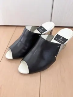 LANVIN COLLECTION ミュール サンダル ブラック ホワイトのサムネイル