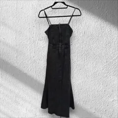 SpRay 後ろあきデニムキャミワンピース BK