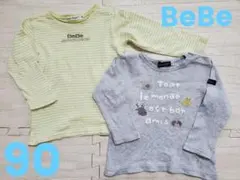 【BeBe】長袖Tシャツ(90サイズ)