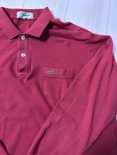 Crocodile 長袖ポロシャツ レッド L