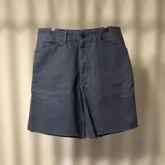 Zara Origins ヘリンボーン ショートパンツ カットオフ ネイビー