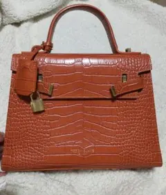 【美品／廃盤】Teddy Blake テディブレイク ハンドバッグ オレンジ