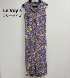 1点もの✨️Le Voy's 【フリーサイズ】ペイズリー柄 ノースリーブワンピース