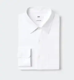 ホワイト スーパーノンアイロンシャツスリムフィットUNIQLO