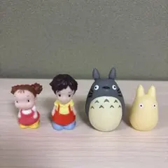ジブリ　となりのトトロ　指人形　ソフビ　4体