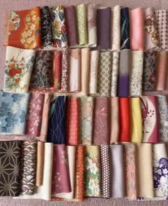 正絹着物ハギレ　カットクロス アソート50枚組②