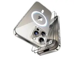 ガラスフィルム2枚付き iPhone15 Pro Max ケース クリア