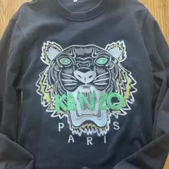 KENZO トラ刺繍 ブラック スウェット S