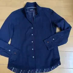 NICOLE CLUB FOR MEN 長袖シャツ ネイビー