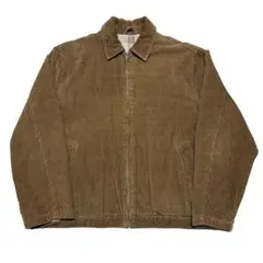 コーデュロイジャケット 裏地チェック柄 ブルゾン 90s 00s 短丈 2XL