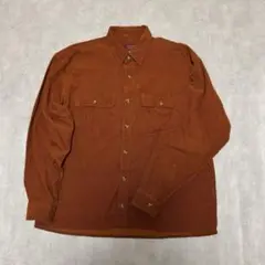 vintage コーデュロイシャツ　レンガ色　L