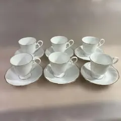 リチャードジノリ ベッキオホワイト コーヒーカップ＆ソーサー 6客