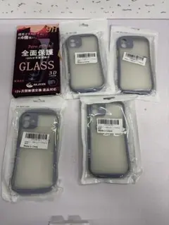 iPhone１２韓国 iFace風 グレー 全面 オルチャン4個セット