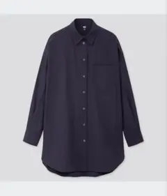 新品未使用　ユニクロ　エクストラファイン　コットンオーバーサイズ　ロングシャツ