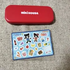 Miki House レッド筆箱 ステッカー付きのサムネイル