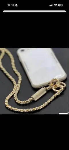 スピックアンドスパン　ゴールド チェーン スマホショルダーストラップ