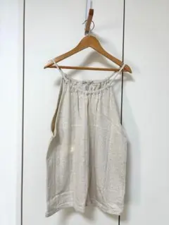 ＜6(ROKU)＞COTTON RIB HALTER NECK CAMISOLE
