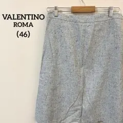 A207 VALENTINO ROMA水色 ツイード タイトスカート 3Lのサムネイル