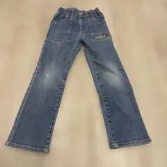 デニムブルー ストレートレッグパンツ 100cm~