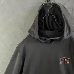 ヴィンテージ　刺繍ロゴ　シンプル　プルオーバー　パーカー　グレー　XL IW4