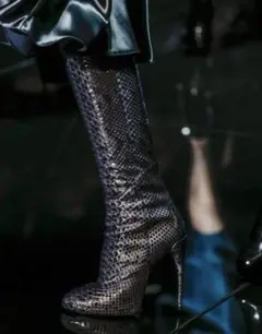 GUCCI フリーダ期 2013FWリアルパイソン ロングブーツ