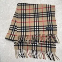 Burberry⭐︎バーバリー⭐︎マフラー⭐︎100%カシミヤ⭐︎小さな穴あきあり